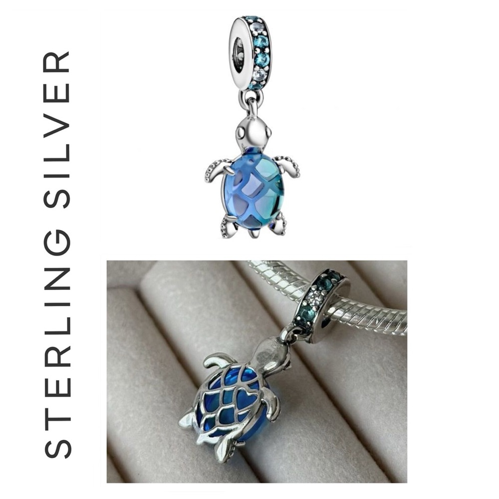 🐘🐘 S925 Sterling Silver Sea Turtle Charm
